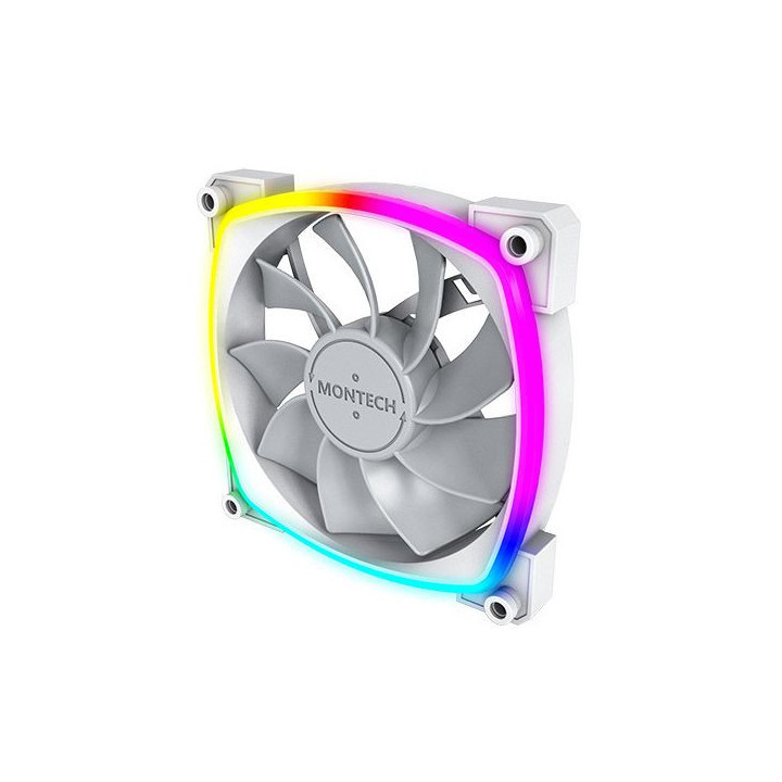 Ventoinha Montech RX120 PWM ARGB PWM 120mm Branco (Reversed Fan