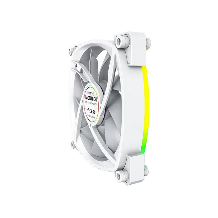 Ventoinha Montech RX120 PWM ARGB PWM 120mm Branco (Reversed Fan