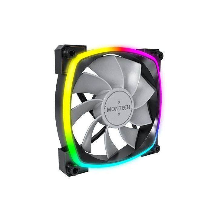 Ventoinha Montech RX120 PWM ARGB PWM 120mm Preto (Reversed Fan Blades)