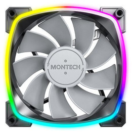 Ventoinha Montech RX120 PWM ARGB PWM 120mm Preto (Reversed Fan Blades)