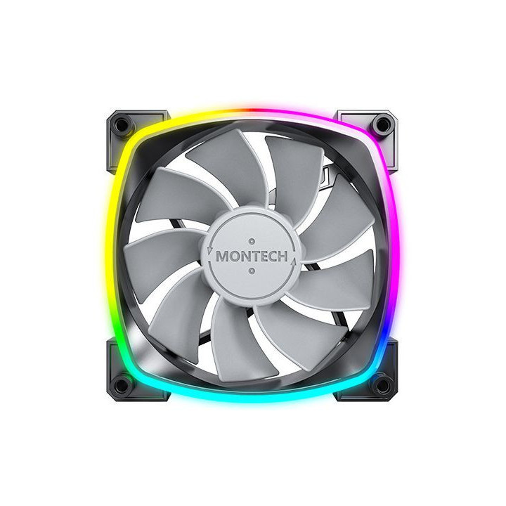 Ventoinha Montech RX120 PWM ARGB PWM 120mm Preto (Reversed Fan Blades)