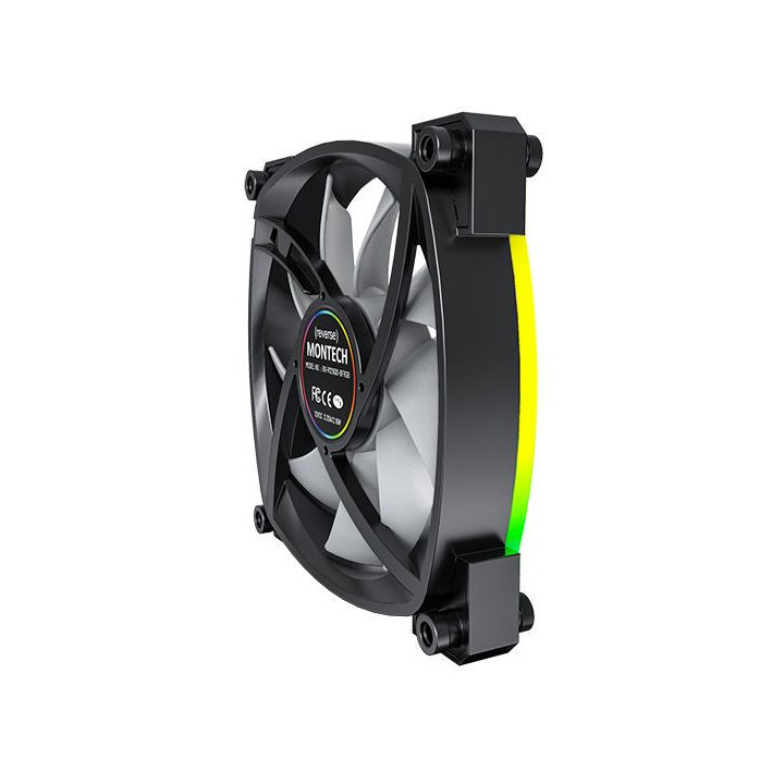 Ventoinha Montech RX120 PWM ARGB PWM 120mm Preto (Reversed Fan Blades)