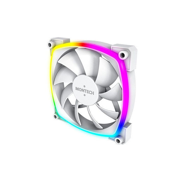 Ventoinha Montech AX120 PWM ARGB PWM 120mm Branco