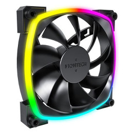 Ventoinha Montech AX120 PWM ARGB PWM 120mm Preto