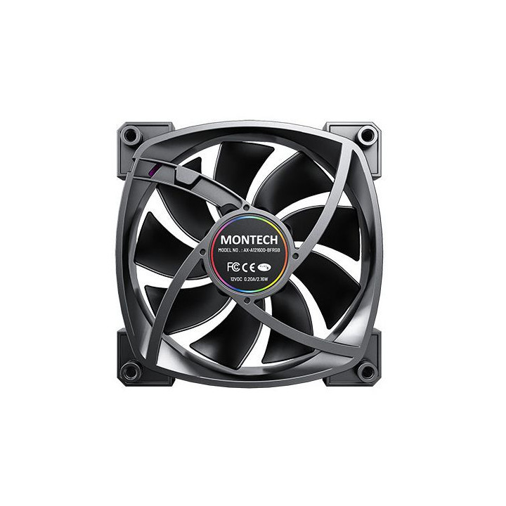 Ventoinha Montech AX120 PWM ARGB PWM 120mm Preto