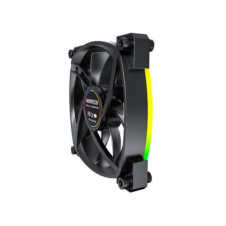 Ventoinha Montech AX120 PWM ARGB PWM 120mm Preto