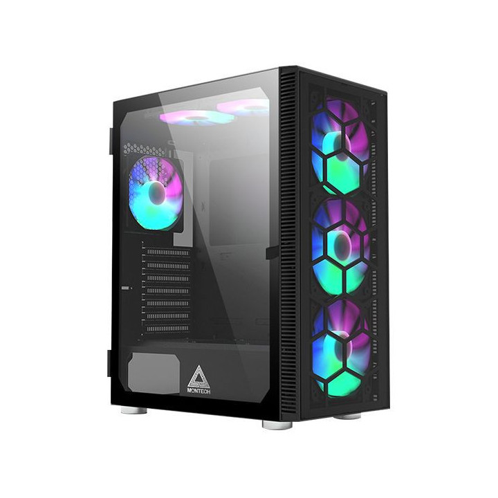Caixa ATX Montech X3 Glas RGB Vidro Temperado Preto