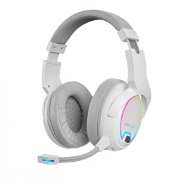 Mars Gaming MHW-100 Auscultadores Com fios e sem fios Fita de cabeça Jogos USB Type-C Branco