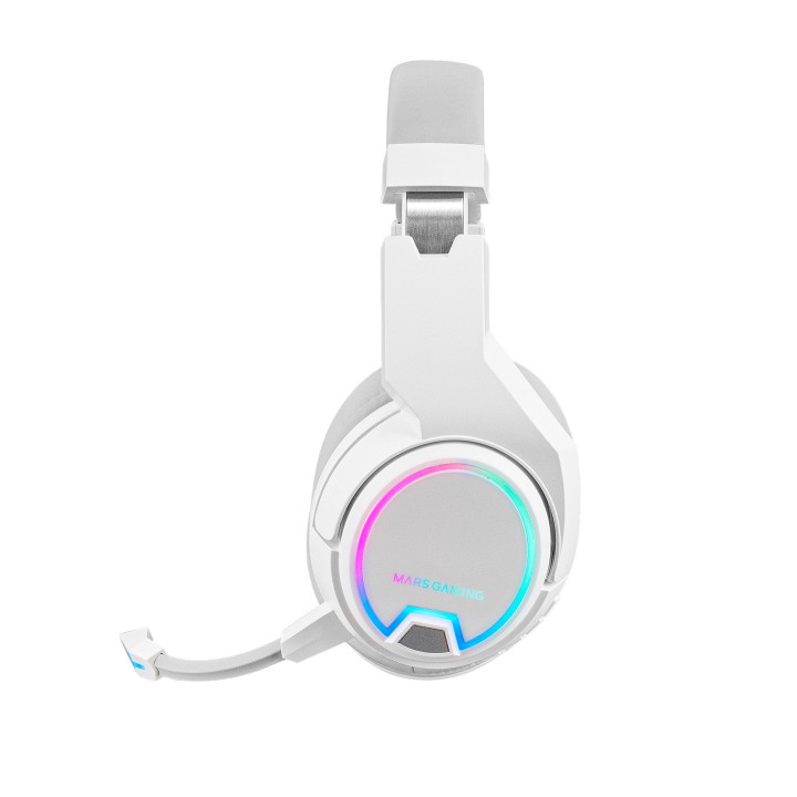 Mars Gaming MHW-100 Auscultadores Com fios e sem fios Fita de cabeça Jogos USB Type-C Branco