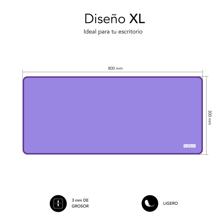 SUBBLIM SUBMP-03HP002 tapete de rato Roxo