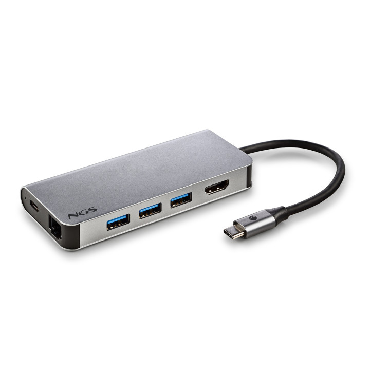 NGS WONDER DOCK 8 USB 2.0 Type-C Prateado