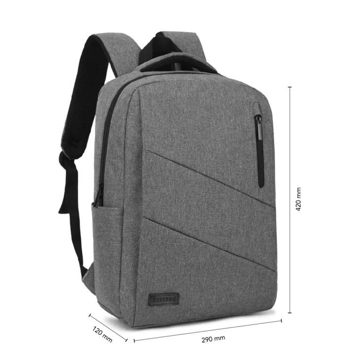 SUBBLIM City Backpack mala para portáteis 39,6 cm (15.6") Mochila Cinzento