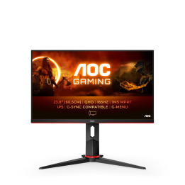 AOC G2 Q24G2A BK monitor de ecrã 60,5 cm (23.8") 2560 x 1440 pixels Preto, Vermelho