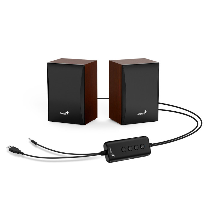 Colunas de som SP-HF380BT BLUETOOTH Wood Speakers USB-powered