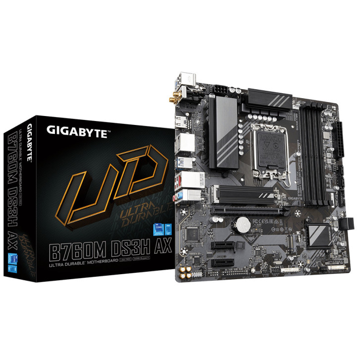 Motherboard Gigabyte B760M DS3H AX (rev. 1.x) Intel B760 LGA 1700