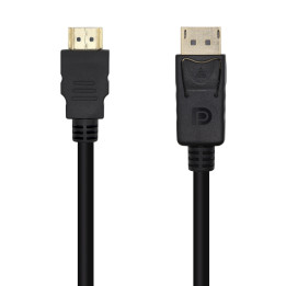 AISENS A125-0460 adaptador de cabo de vídeo 3 m DisplayPort HDMI Preto