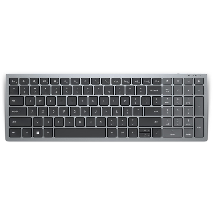 DELL KB740 teclado RF Wireless + Bluetooth QWERTY Português Cinzento, Preto