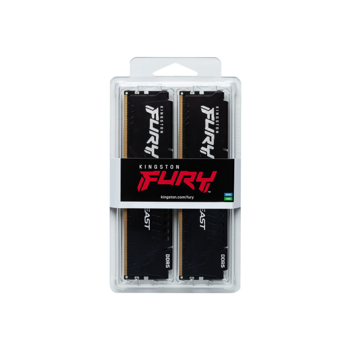 Kingston Technology FURY Beast Black XMP módulo de memória 128 GB 4 x 32 GB DDR5 5200 MHz