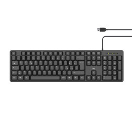 Teclado Ewent Slim Layout PT USB/PS2 Preto