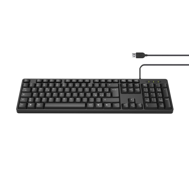 Teclado Ewent Slim Layout PT USB/PS2 Preto