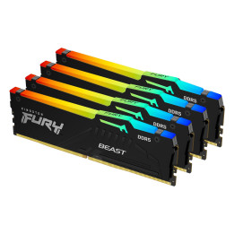 Kingston Technology FURY Beast RGB módulo de memória 128 GB 4 x 32 GB DDR5 5600 MHz