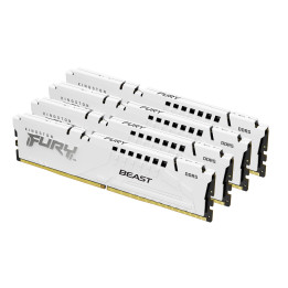 Kingston Technology FURY Beast White XMP módulo de memória 128 GB 4 x 32 GB DDR5 5200 MHz