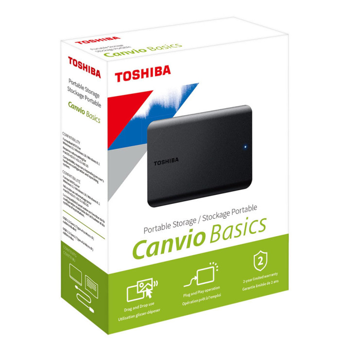 Disco Externo Toshiba Canvio Basics 1TB USB3.2 Preto