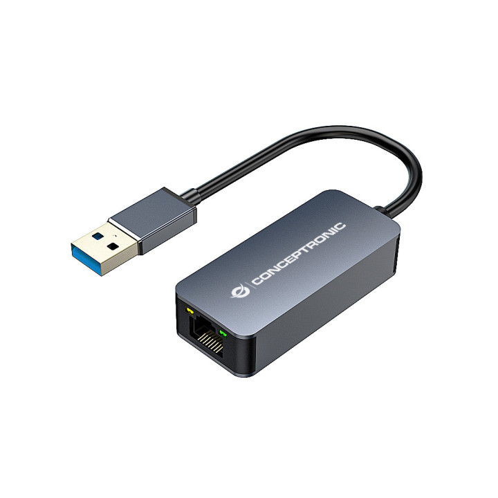 Adaptador Conceptronic USB3.0 p/ RJ45 10/100/1000/2500 0.15m