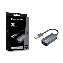 Adaptador Conceptronic USB3.0 p/ RJ45 10/100/1000/2500 0.15m