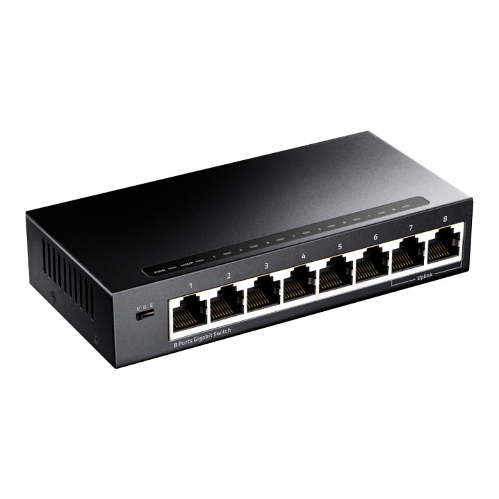 Cudy GS108 switch de rede Gigabit Ethernet (10 100 1000) Preto