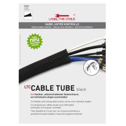 Label-the-cable CABLE TUBE tira para atar cabos Poliéster Preto 1 unidade(s)