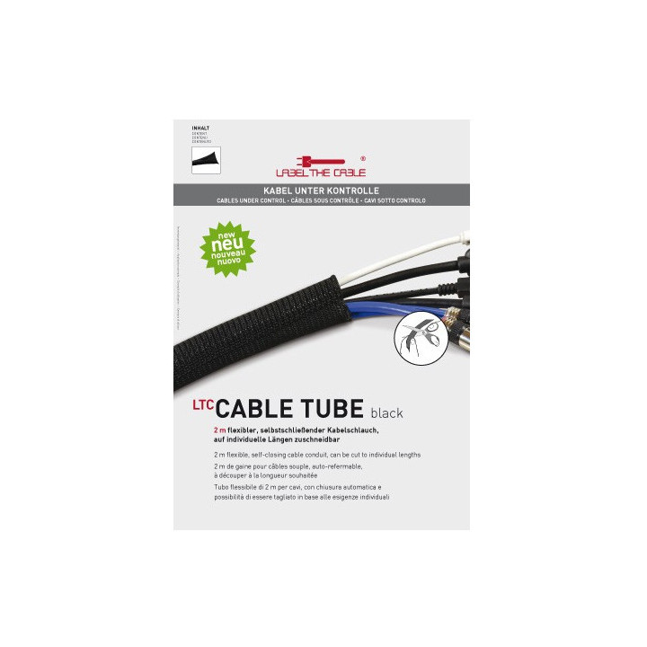 Label-the-cable CABLE TUBE tira para atar cabos Poliéster Preto 1 unidade(s)