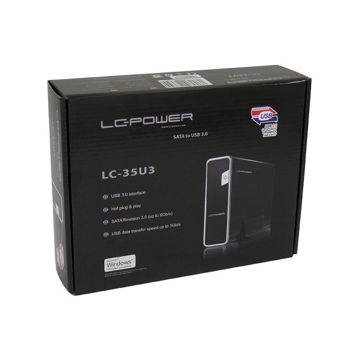 LC-Power LC-35U3 Caixa para Discos Rígidos Preto 3.5"