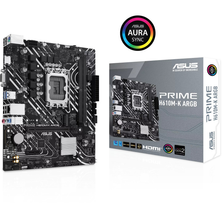 Motherboard ASUS PRIME H610M-K ARGB Intel H610 LGA 1700 micro ATX