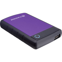 Disco Externo Transcend StoreJet 25H3 4TB USB 3.0 Preto, Roxo