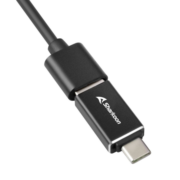 Sharkoon 4044951037575 base & duplicador de portas Sem fios USB 3.2 Gen 1 (3.1 Gen 1) Type-C Preto