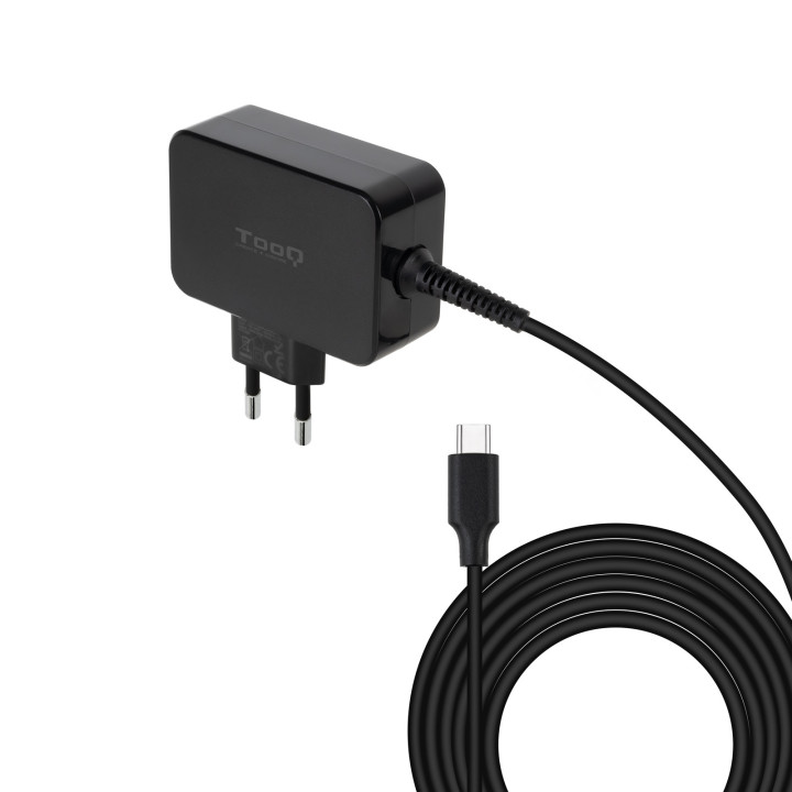 TooQ TQLC-USBCGAN65PD carregador de dispositivos móveis Computador portátil Preto AC Interior