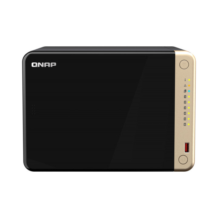 QNAP TS-664 NAS Tower Ethernet LAN Preto N5095