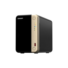 QNAP TS-264 NAS Tower Ethernet LAN Preto, Dourado N5095