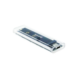 TooQ TQE-2200 Caixa para Discos Rígidos Compartimento SSD Transparente M.2