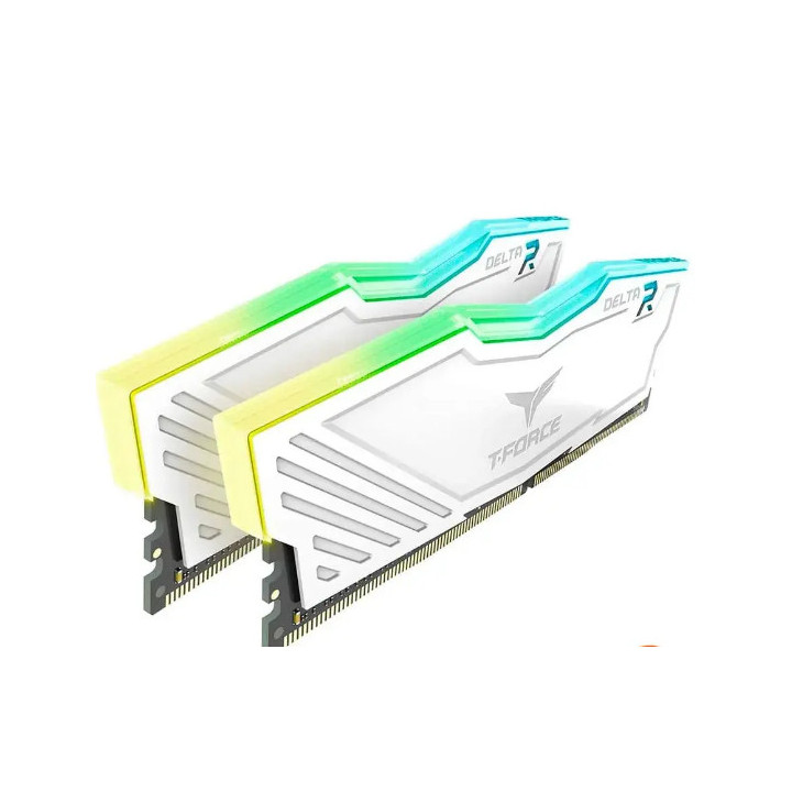 Memória Team Group Delta RGB 16GB (2 x 8GB) DDR4 3200MHz Branco CL16