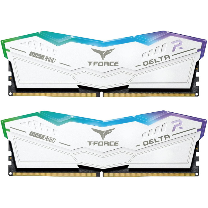 Memória Team Group Delta RGB 16GB (2 x 8GB) DDR4 3200MHz Branco CL16