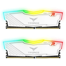 Memória Team Group Delta RGB 16GB (2 x 8GB) DDR4 3200MHz Branco CL16