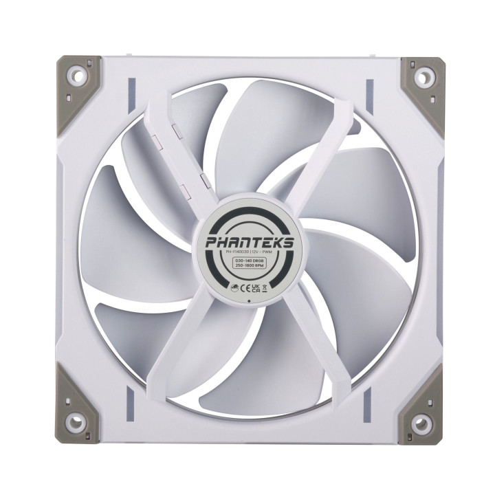 Ventoinha Phanteks D30 PWM D-RGB Branco - 140mm
