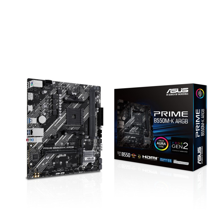 ASUS PRIME B550M-K ARGB AMD B550 Socket AM4 micro ATX