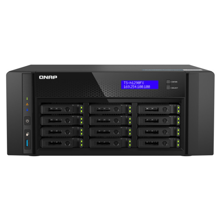 QNAP TS-h1290FX NAS Tower Ethernet LAN Preto 7302P