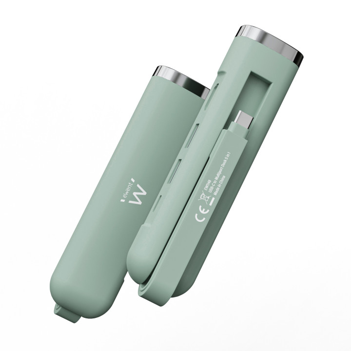 Ewent EW1148 base & duplicador de portas Com fios USB 3.2 Gen 1 (3.1 Gen 1) Type-C Verde