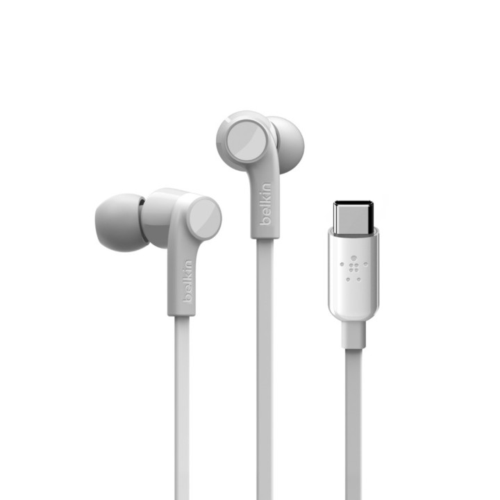 Belkin ROCKSTAR Auscultadores Com fios Intra-auditivo Chamadas Música USB Type-C Branco