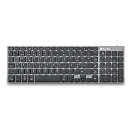 NGS FORTUNE-BT, QWERTY, PT teclado Bluetooth Português Preto, Prateado