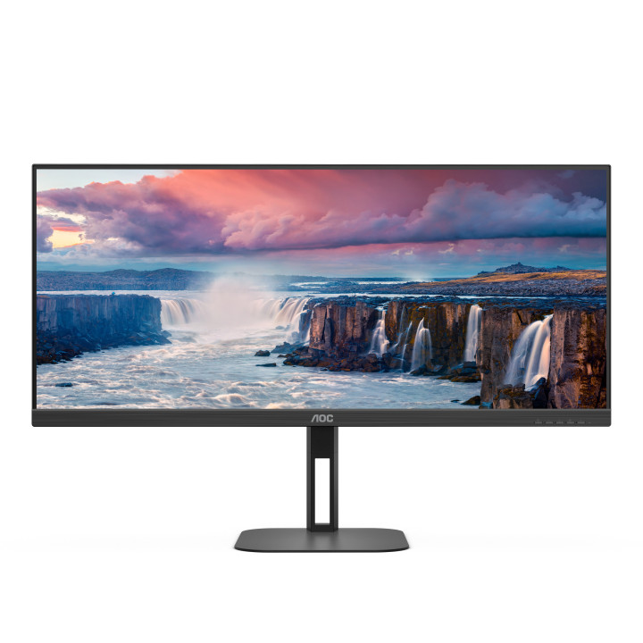 AOC V5 U34V5C BK monitor de ecrã 86,4 cm (34") 3440 x 1440 pixels UltraWide Quad HD LCD Preto
